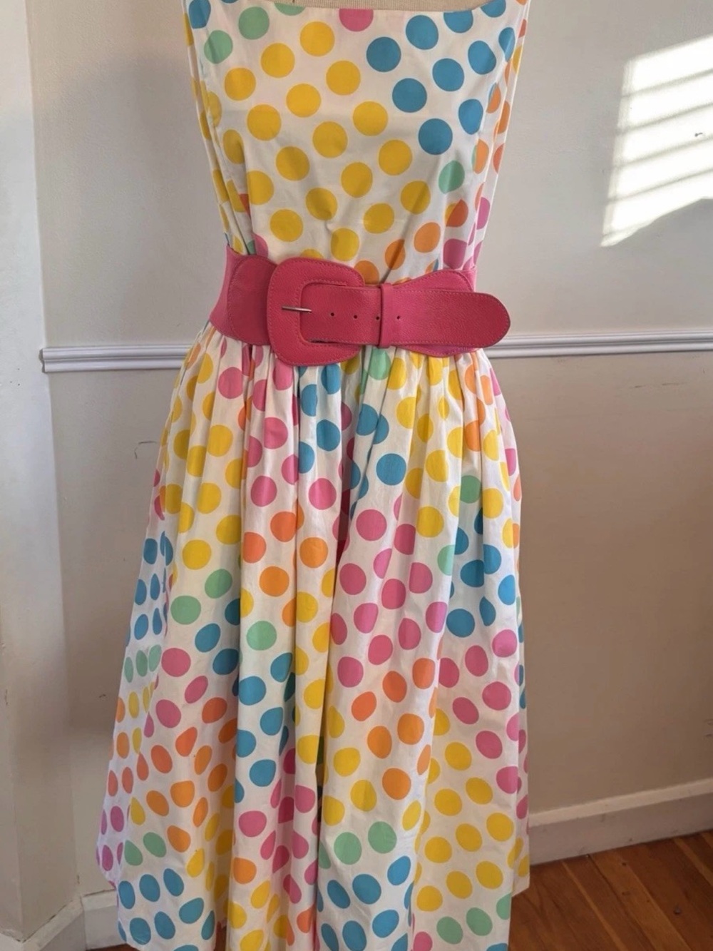 Tatyana Dapper Day Dot Candy Rainbow Polka Dot Party Dress